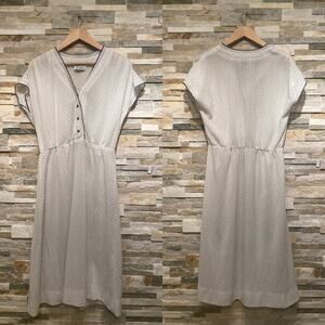 Vintage 70s Does 50s Jerrie Lurie Dress | Polka Dot Midi, Cottagecore S, M, L